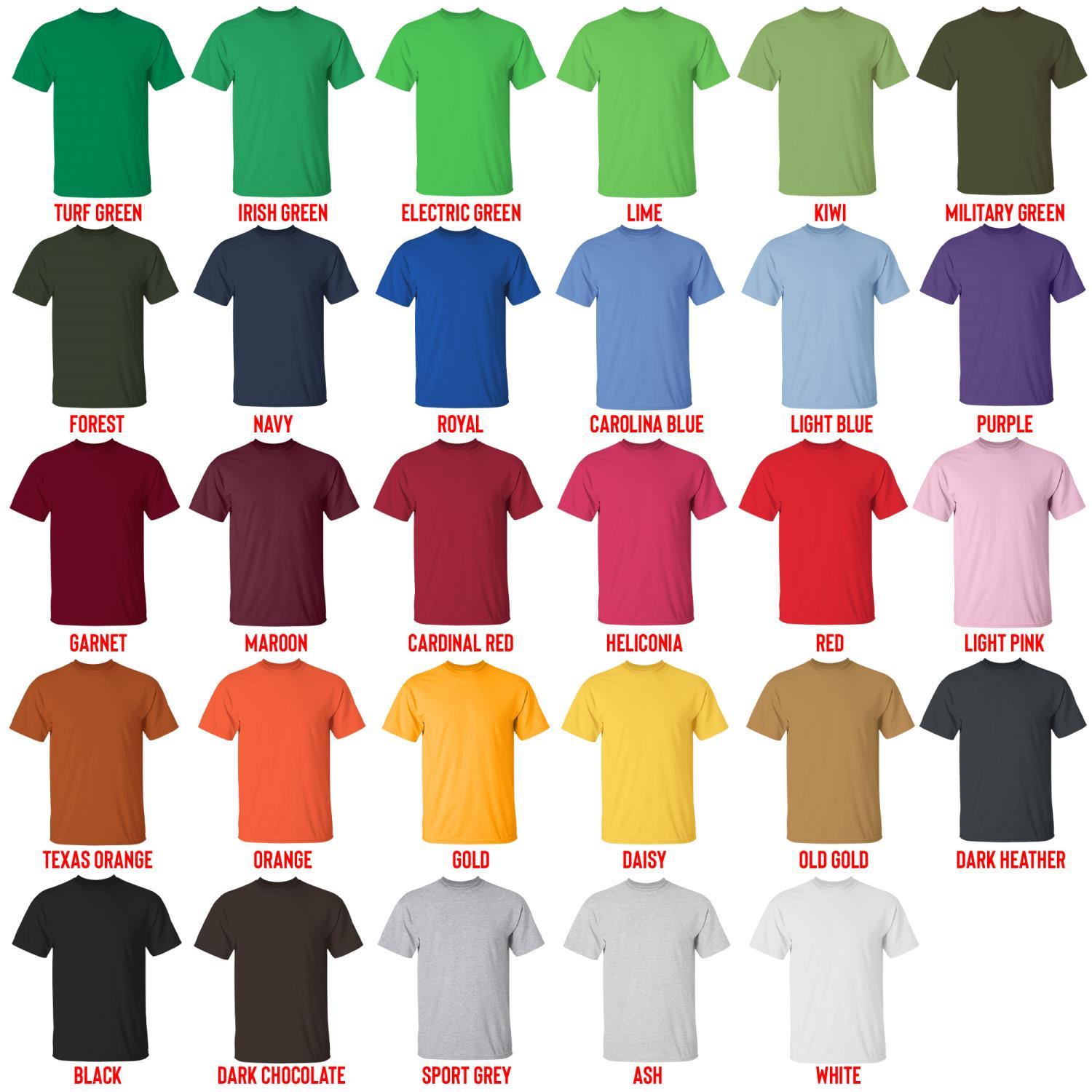 t shirt color chart - Avatar UK Store