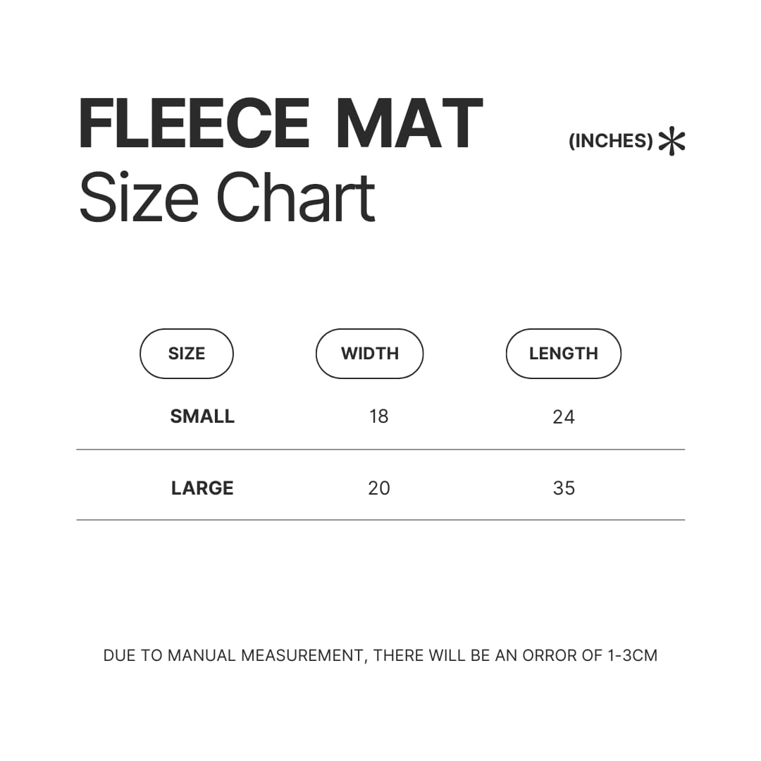 Fleece Mat Size Chart - Avatar UK Store